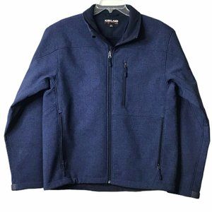Kirkland Signature Jacket Men M Navy Blue Zipper P